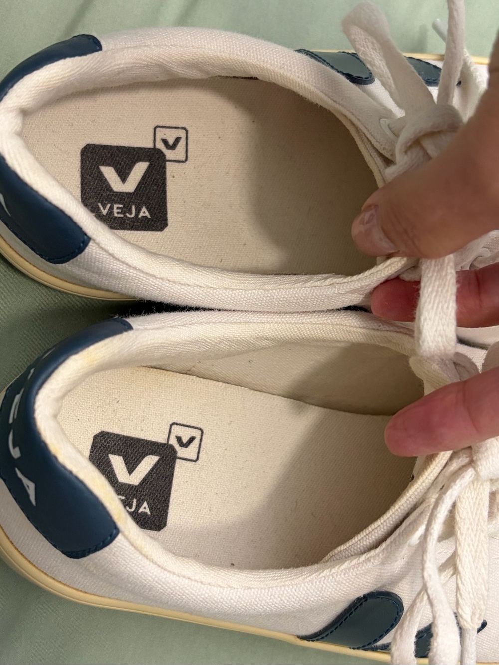 Veja Esplar SE Canvas Sneaker White Blue size 6 - Picture 10 of 10
